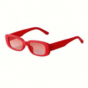 Novedad 2022, Gafas de Sol Vintage de Moda para Hombre y Mujer, Montura Rectangular Pequeña, Gafas de Sol Cuadradas de Color Caramelo - Product Image 5