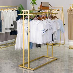 Perchero de pie multifuncional de hierro estilo Art Déco con doble fila para <span class=keywords><strong>ropa</strong></span> de niños y mujeres - Product Image 1