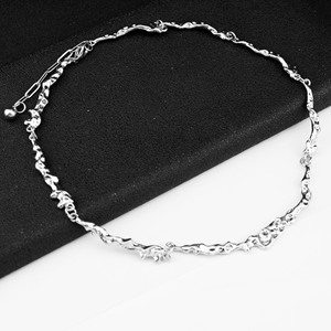 Simple Niche Design Geometric <b>Chain</b> Necklace <b>Titanium</b> Steel Silver Plated Unisex's collarbone Necklace Fashion Jewelry Wholesale - Product Image 1