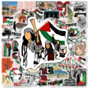 Vente en gros, film imprimé personnalisé 50 pièces/paquet, autocollant pour téléphone portable de <span class=keywords><strong>Palestine</strong></span>, autocollant en vinyle pour décoration - Product Image 4