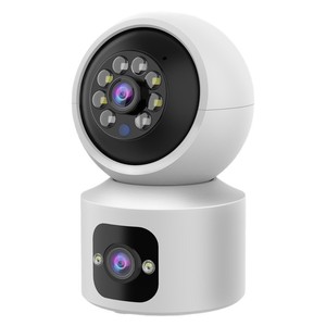 Caméra de surveillance EasyView Cloud double vue 4MP, objectif 4mm, ouverture F2.0, audio bidirectionnel, vision nocturne 10m, réseau oscillant - Product Image 1