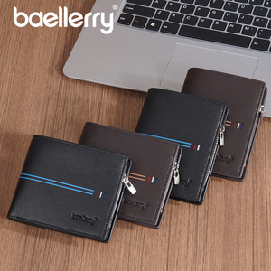 กระเป๋าสตางค์แบบพับสามตอนสำหรับผู้ชาย ยี่ห้อ Baellerry ทำจากหนัง PU พร้อมซิป ใช้งานได้ทุกวัน - Product Image 4