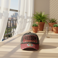 Gorra de béisbol lavada bicolor con logo personalizado, 6 paneles, sarga de algodón, estilo vintage desgastado, hebilla metálica ajustable, venta al por mayor, MOQ bajo