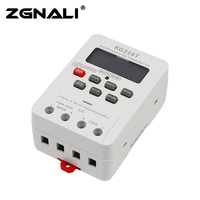 Interruptor Temporizador Programable Mini NALEI KG316T 68 230VAC 25A 50/60Hz 220V Máx. Controlador de Horario Escolar con Pantalla LCD de Voltaje, IP67