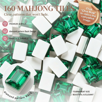 Juego de Fichas de Mahjong Americanas de Acrílico Moderno, 160 Piezas, Juego de Mahjong de Lujo de 4 Capas, Duradero y Portátil