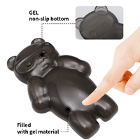 Tapis de souris de jeu personnalisé en silicone transparent avec impression de panda en cristal, résistant à l'eau et aux rayures