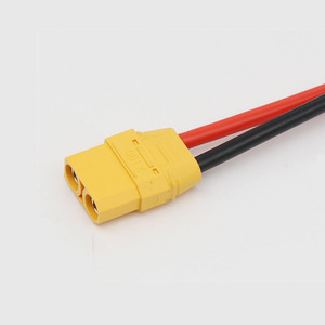 Cable conector XT90 de 2 posiciones con cable crimpado para paquete de baterías de dron y patinete eléctrico, conector macho amarillo - Product Image 2