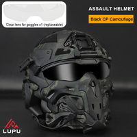 Casque tactique LUPU pour la sécurité en plein air et les jeux CS, équipement de protection personnel avec écouteurs intégrés et sans sangle
