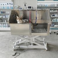 Excellente qualité chien chat soins toilettage douche station de lavage en acier inoxydable chien toilettage baignoire