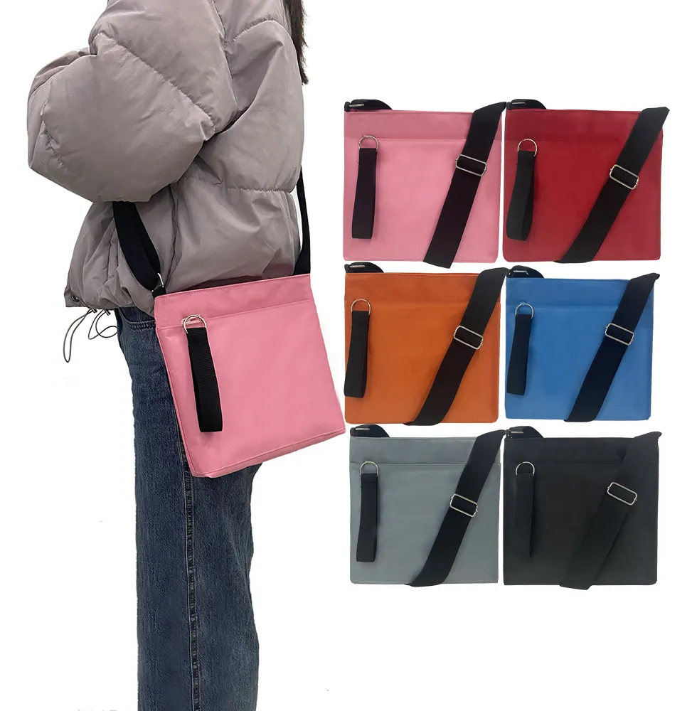 Wholesale Custom Trendy Multi Colors Causal Travel Lady Cross body Bag Women Girl Shoulder Sling Bag With Front Pocket