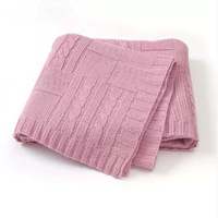 Best-seller 100% Coton Tricot Crochet Héritage Poussette Berceau Swaddle Dot Couverture Solide Wrap Infantile Sécurité Nouveau-Né Literie Quatre