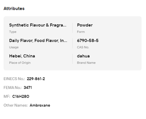 Polvo de Ambroxan Premium Multigrado, Fijador Amaderado Ámbar para Perfumes y Elaboración de Sabores Alimenticios - Product Image 6