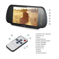 Sistema de Monitoreo con Cámara y Pantalla Táctil LCD TFT IPS de 7 Pulgadas para Retrovisor, Visión Nocturna, CarPlay, Asistencia de Reversa para Autos, Camionetas y SUVs