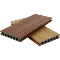 Planches de terrasse en composite WPC antidérapantes modernes à co-extrusion, imperméables, pour extérieur, avec finition brossée, vente chaude