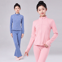 Tenue de danse pour enfants, haut de sport extensible en nylon et spandex et pantalon évasé, tenue d'entraînement de gymnastique pour filles pour studio de danse