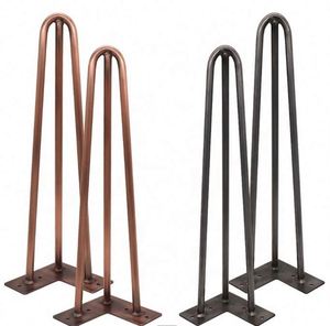 Patas de Mesa de Centro de Hierro con Recubrimiento de Polvo Cromado Negro de Alta Resistencia, Diseño de Horquilla, Elegantes, 4 Piezas, Muebles DIY para Sala de Estar u Hospital - Product Image 3