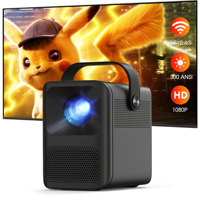 Projecteur de cinéma de poche CR35, mini projecteur de cinéma pour le camping, vidéo LCD Smart 5G WIFI, Full HD 1080P Android, 4K
