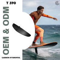 Aile arrière en carbone pour hydrofoil Freeride 390/80, glisse stable, contrôle fluide pour le Wing Foil Surf et la navigation en aval.