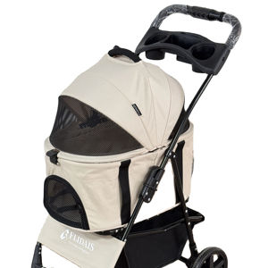 Cochecito <span class=keywords><strong>de</strong></span> mascotas SP02FD, cochecito <span class=keywords><strong>de</strong></span> lujo portátil y plegable para perros, 4 ruedas, tela Oxford ligera para acampar - Product Image 4