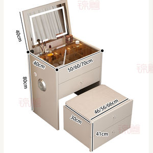 Tocador moderno <span class=keywords><strong>de</strong></span> madera maciza JINSHAN armario <span class=keywords><strong>de</strong></span> almacenamiento integrado dormitorio mesita <span class=keywords><strong>de</strong></span> noche pequeño tocador conjunto <span class=keywords><strong>de</strong></span> muebles para uso en el baño - Product Image 4