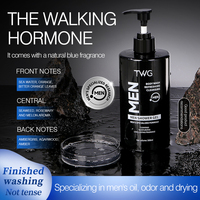Gel douche pour homme TWG OEM personnalisé, marque privée, gel douche rafraîchissant, hydratant et nourrissant, parfum masculin charmant.