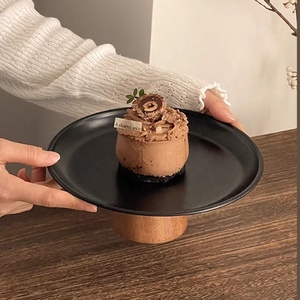 Luxury Black Stainless Steel Fruit <strong>Candy</strong> Plate Wedding Restaurant Hotel Decorative Dessert Cake Display Stand <strong>Tray</strong> - Product Image 6