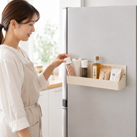Étagère de rangement magnétique polyvalente en acier inoxydable, panier de réfrigérateur robuste pour l'organisation de la cuisine