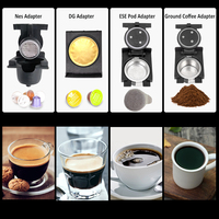 Machine à Café Expresso Italienne Électrique 3-en-1 pour Capsules Nespresso et Café Moulu, 15 Bar