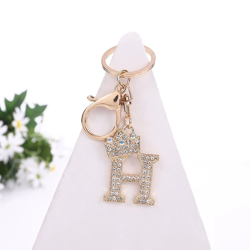 RANXIZY Rhinestone Initial Letter Keychain - Crystal Bling Bag Charm With Tassel For Women, 10cm