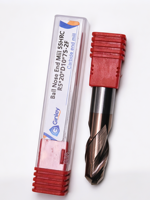 Fraise à bout sphérique en carbure monobloc R5*20*D10*75-2F/3F/4F 55HRC 60HRC 65HRC pour le traitement des moules en acier allié