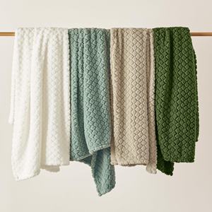 Luxury Popcorn Waffle Fleece <strong>Throw</strong> Blanket Soft Warm Fluffy Bed Sofa Home Couch <strong>Settee</strong> | Thermal Cozy Reversible Design - Product Image 2