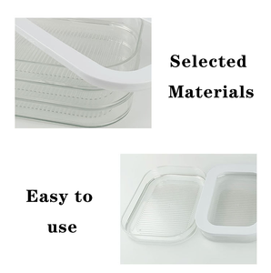 Choice Fun Caja <span class=keywords><strong>de</strong></span> almacenamiento <span class=keywords><strong>de</strong></span> plástico congelado <span class=keywords><strong>de</strong></span> grado alimenticio Tapa transparente Conservación refrigerada Cocina Refrigerador Almacenamiento Cuadrado - Product Image 2