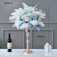 Support à fleurs, boule de cristal transparente, centre de table de mariage, adapté à la décoration de table de fête de mariage, de danse et de soirée