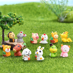 Sáng Tạo Dễ Thương Trang Trí Nội Thất 3D Thu Nhỏ Cung Hoàng Đạo Động Vật Thiết Kế Nhựa Cabochon Thủ Công Cho Dollhouse Chơi - Product Image 1