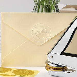 Sceau de cire rond de Noël portable en acier argenté pour gaufrage d'enveloppes et de cadeaux - Product Image 3