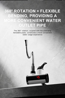 Robinet Chauffant Instantané Chaud et Froid Double Usage pour Salle de Bain, Robinet d'Eau Chaude en Trois Secondes, Robinet Électrique Rapide pour Évier