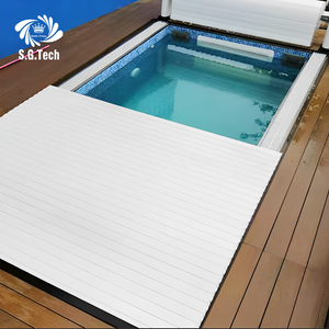 <span class=keywords><strong>Cubierta</strong></span> Automática para <span class=keywords><strong>Piscina</strong></span> con Rodillo Water Crown, <span class=keywords><strong>Cubierta</strong></span> para Spa de Aleación de Aluminio Aislada e Impermeable, Forma Rectangular, Sellado para Piscinas Elevadas - Product Image 4