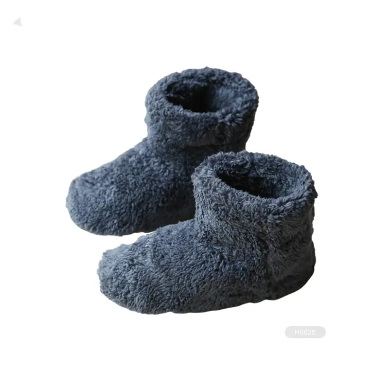 kaite-3-H0065 men slipper sock leather soles bootie socks for adults