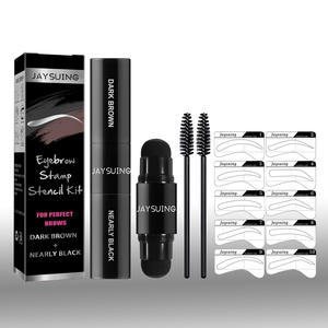 Jaysuing Kit de pochoirs à sourcils et Gel à sourcils pour un maquillage facile, naturel, waterproof et anti-bavure, pour sourcils et ligne des cheveux - Product Image 1