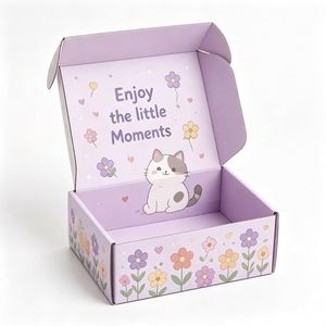 FX Custom Four-Color Printed UV Foldable Cartoon Corrugated Mailer Box Cute Animal Pattern Gift Shipping Package for Kids Party - Product Image 1