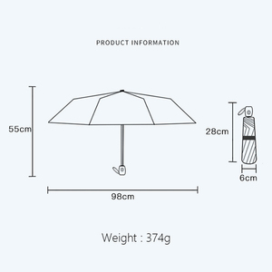 Bán buôn biểu tượng tùy chỉnh in hoàn toàn tự động mục đích kép ba gấp với lớp phủ màu đen ô - Product Image 5
