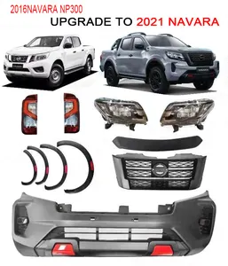 Kit de corpo para frente do carro 2016 nissan navara np300, atualização para 2021