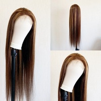 ZSF Wig Rambut Palsu 4/27 # Piano Warna Renda Frontal Rambut Manusia Brasil Virgin Kutikula Rambut Selaras dengan Rambut Bayi