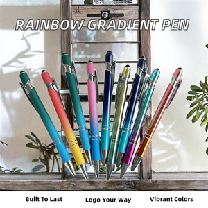 <span class=keywords><strong>Stylo</strong></span> tactile en aluminium brillant à dégradé de couleurs, logo personnalisé, souvenirs marketing - Product Image 2