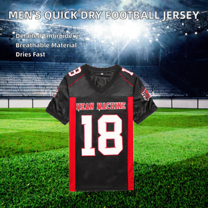 Camisetas de Fútbol Transpirables Estampadas para Hombre - Adam Sandler Mean Machine Longest Yard Negras Tallas S-XXXL Secado Rápido Anti-UV 100% - Product Image 2