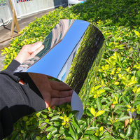 Feuille de miroir grossissant autocollante, miroir incassable, feuille de miroir en plastique pour la décoration