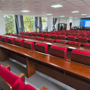 Venta directa de fábrica de tela de pie de hierro con tablero de escritura sala de conferencias universitarias teatro Iglesia auditorio sillas - Product Image 4