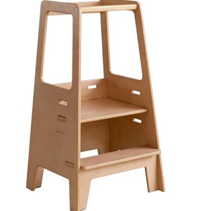 Solid Wood Children <b>Learning</b> <b>Tower</b> With Footrest Safety Design For Kitchen Bathroom Child Use - Product Image 5