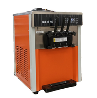 Machine à crème glacée commerciale 20-28L/h, automatique, de table, 3 saveurs, machine à crème glacée molle et yaourt bon marché à vendre