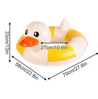 Bouée de bain rayée en PVC pour enfants, motif canard de dessin animé, nouveauté pour les fêtes aquatiques estivales